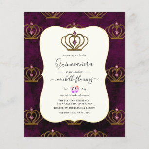 Old Gold Elegance Quinceañera Flygblad