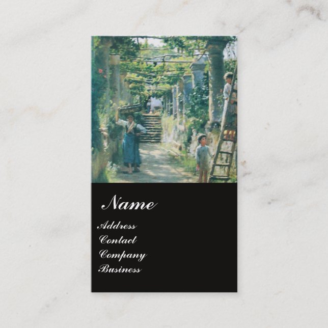 OLD GRAPE VINEYARD HARVEST VIN TASTING PARTY VISITKORT (Framsida)