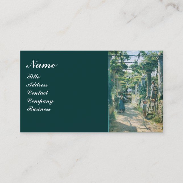 OLD GRAPE VINEYARD HARVEST VIN TASTING PARTY VISITKORT (Framsida)