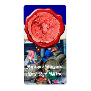 OLD GRAPE VINEYARD RED VIN BARRELS VAX SEAL FRAKTSEDEL