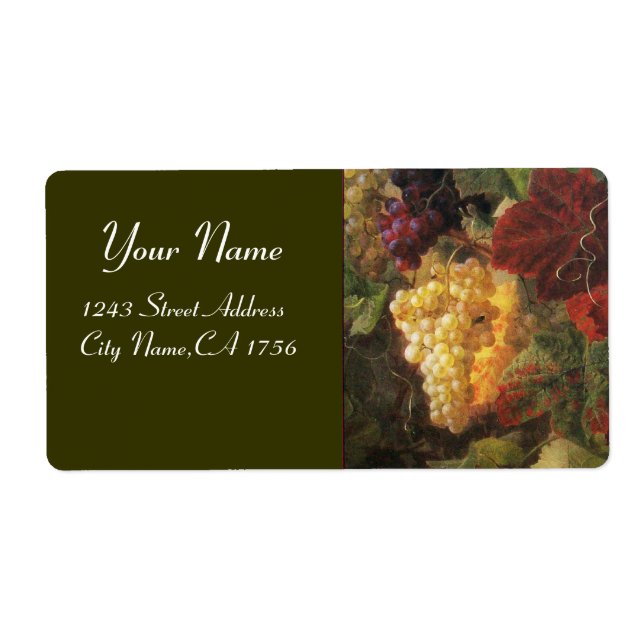 OLD GRAPE VINEYARD VIN TASTING PARTY ETIKETTER FRAKTSEDEL (Framsidan)