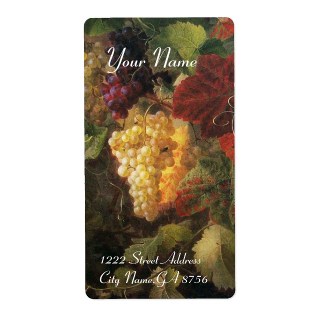 OLD GRAPE VINEYARD VIN TASTING PARTY ETIKETTER FRAKTSEDEL (Framsidan)