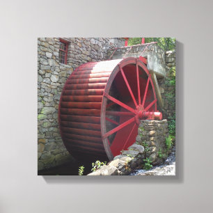 Old Grist Mill - Red Vatten Wheel, Sudbury, MORSA Canvastryck