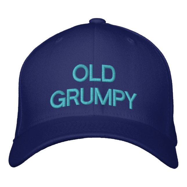 OLD GRUMPY - Anpassade Cap by eZaZZaleMan Broderad Keps (Framsida)