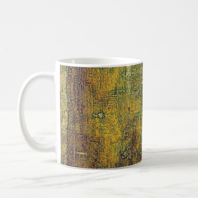 Old grunge background or aged shabby texture with  kaffemugg (Vänster)