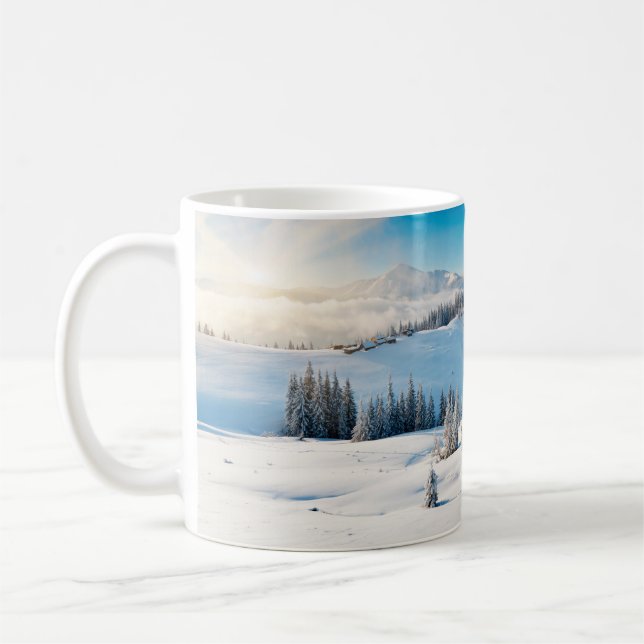 Old grunge wooden texture or background with termi kaffemugg (Vänster)