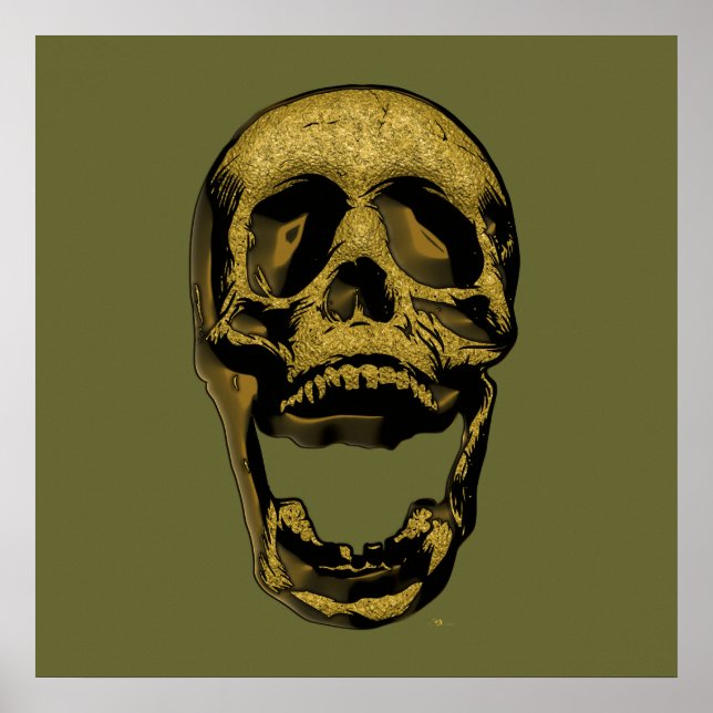 Old Guld Skull Poster (Framsidan)