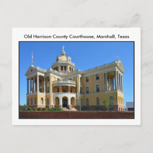Old Harrison County Domstol, Marshall, Texas Vykort