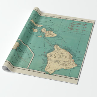 Old Hawaii Karta (1924) Wrapping Papper Presentpapper
