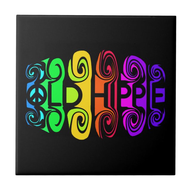 OLD HIPPIE-panel Kakelplatta (Framsidan)