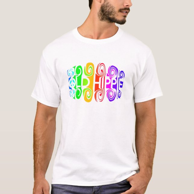 OLD HIPPIE-skjorta - välj stil & färg T Shirt (Framsida)