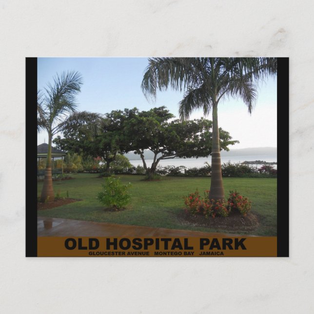 Old Hospital Park, Montego Bay Jamaica Vykort (Framsida)