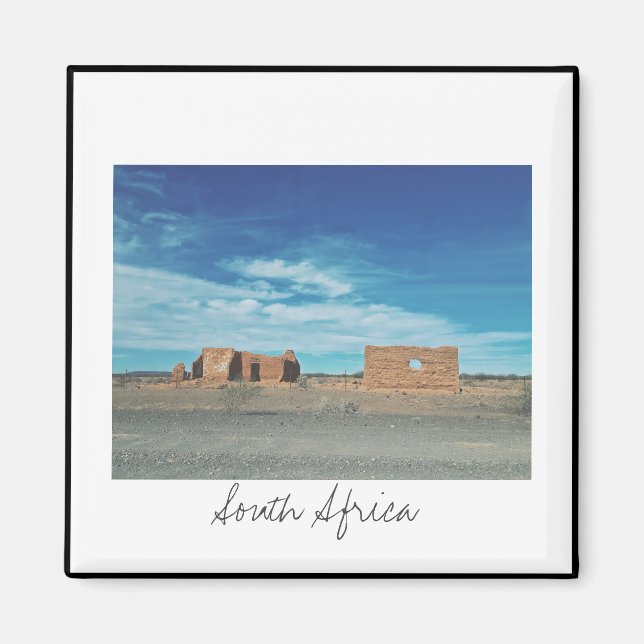 Old House Ruins South Afrika Magnet (Framsidan)