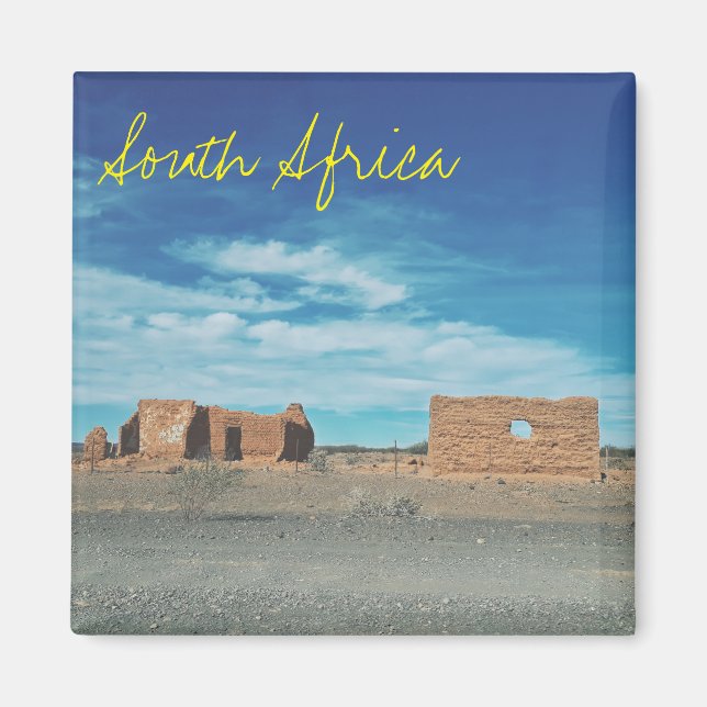 Old House Ruins South Afrika Magnet (Framsidan)