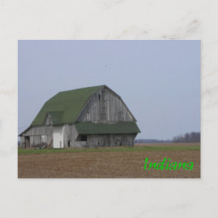 Old Indiana Barn Vykort