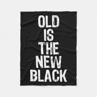Old Is The New Black Funny Elderly Gift Christmas Fleecefilt