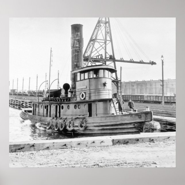 Old Jersey City: Railroad Tug Poster (Framsidan)