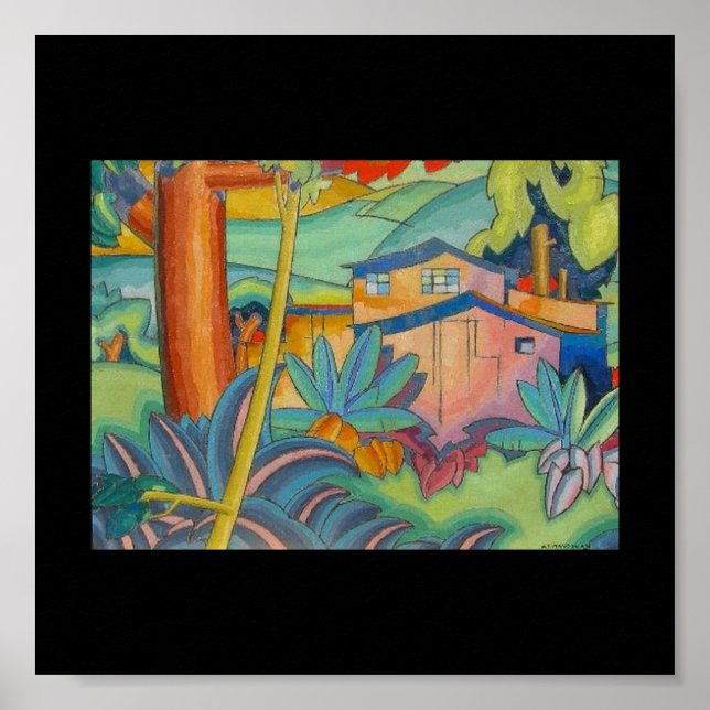 Old Kahala Home, av Arman Manookian, 1928 Poster (Framsidan)