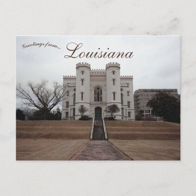 Old Louisiana State Huvudstad Baton Rouge Louisian Vykort (Framsida)