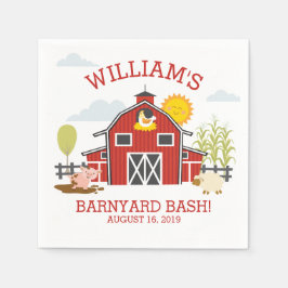 Old MacDonald Farm Födelsedagsfest Napkin Pappersservett