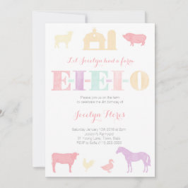 Old MacDonald Födelsedagsfest inbjudan, EIO Inbjudningar