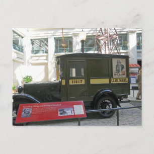 Old Mail Lastbil Smithsonia National Postal Muesum Vykort