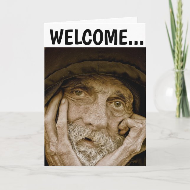 OLD MAN BIRTHDAY ÖVER HÖGKortet BACKE Kort (Framsida)