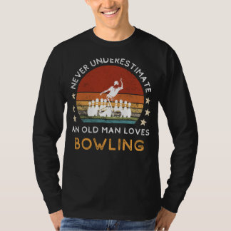 Old Man Bowling Love Tee: Strike with Style! (55 c T Shirt