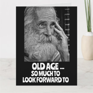 OLD MAN får ett äldre FONNY BIRTHDAY Greeting Card Kort