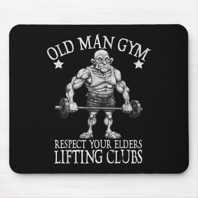 Old Man Gym Respect Your Elders Funny Workout Body Musmatta (Framsidan)
