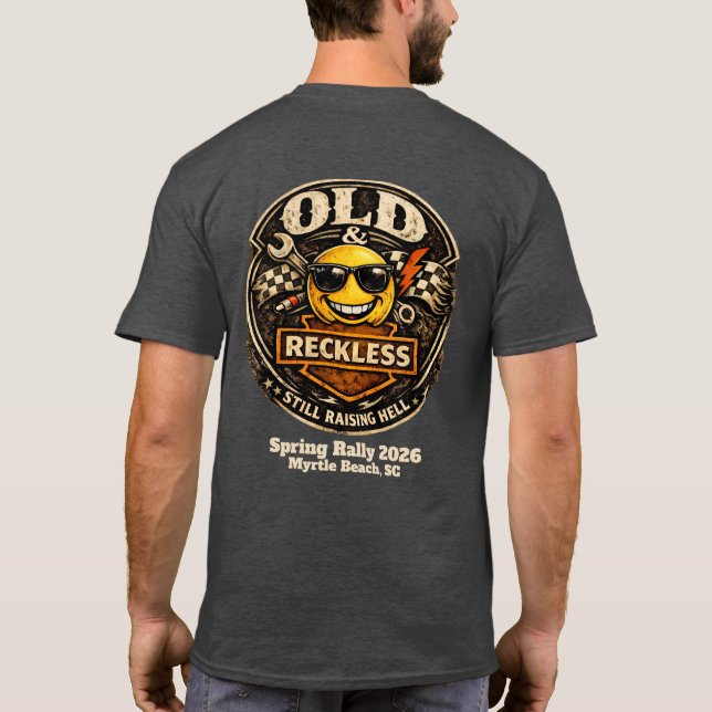 Old Man Harley Tee Myrtle Beach Cykelvecka (Baksida)
