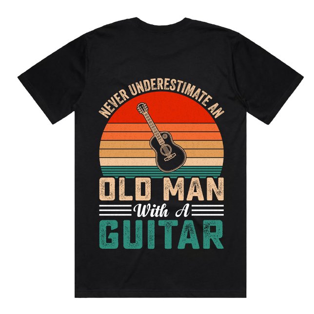 OLD MAN MED EN GUITAR | Guitarplockare av anpassni T Shirt (Skapare uppladdad)