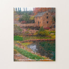 Old Mill Arkansas. Julhälsningar Pussel