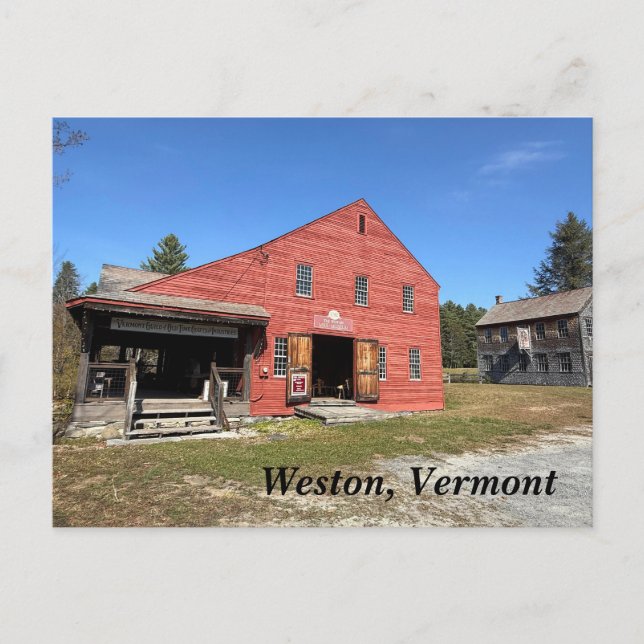 Old Mill Museum i Weston, VT Helg Vykort (Framsida)