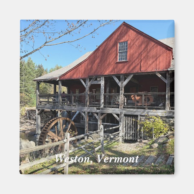 Old Mill Museum i Weston, VT Magnet (Framsidan)