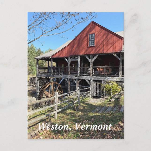 Old Mill Museum in Weston, VT Vykort (Framsida)