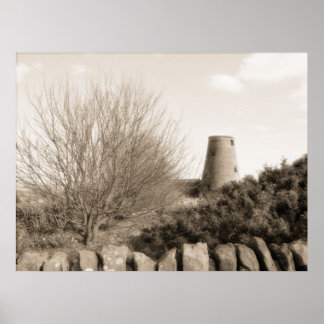 Old Mill with Träd - Scotland Poster