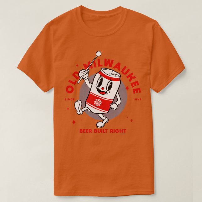 Old Milwaukee Retro Mascot T Shirt (Design framsida)