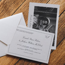 Old Money Black and White Wedding 