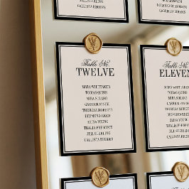 Old Money Classic Luxury Black Cream Wedding Bordsnummer