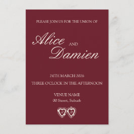 Old Money Elegant Wedding Invitation Inbjudningar