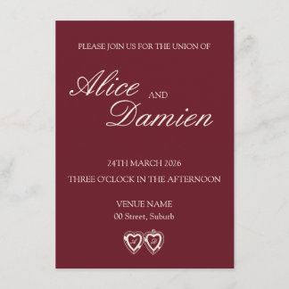 Old Money Elegant Wedding Invitation Inbjudningar