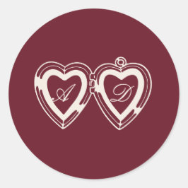 Old Money Elegant Wedding Sticker Runt Klistermärke