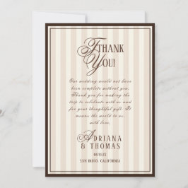 Old Money Espresso Calligraphy Wedding Tack Kort
