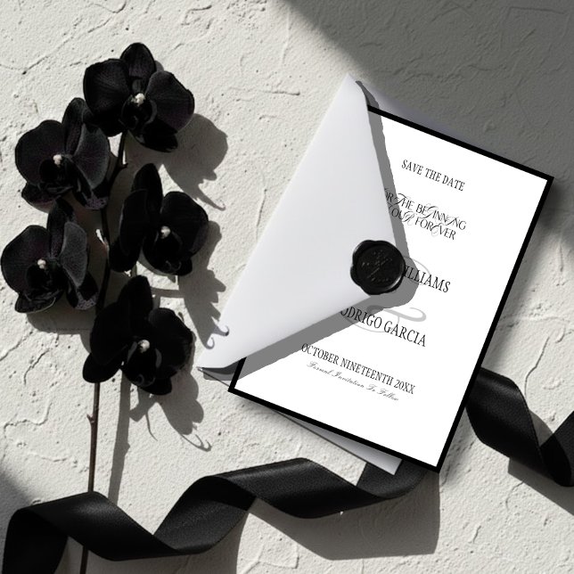 Old Money Flat Save The Date Card Spara Datumet (Skapare uppladdad)