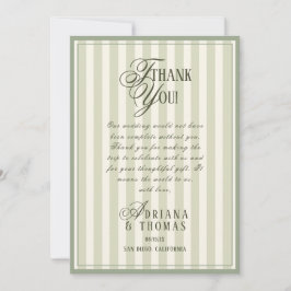 Old Money Green Ivory Wedding Tack Kort