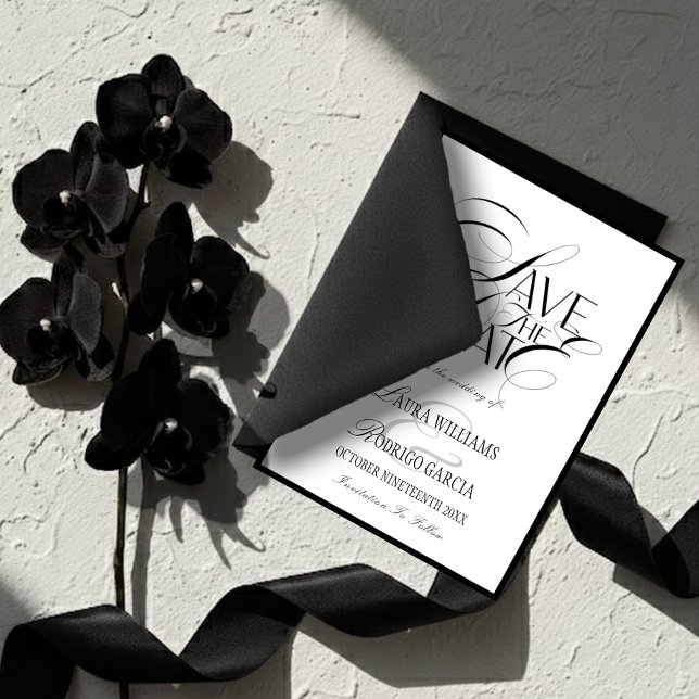 Old Money Photo Flat Save The Date Card Spara Datumet (Skapare uppladdad)