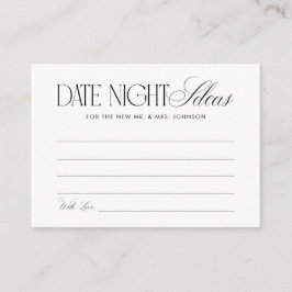 Old Money Script Date Night Ideas Bridal Shower Tilläggskort