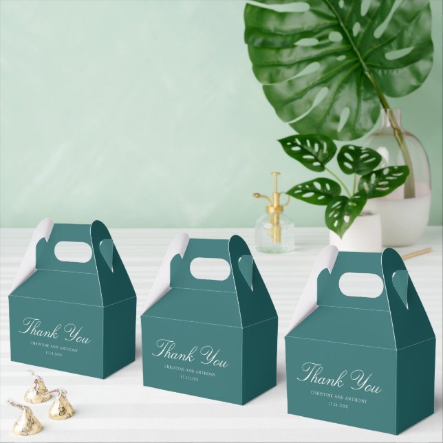 Old Money Teal Classic Wedding Presentaskar (Multipel)