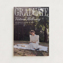 Old Money Two Photo Graduation Announcement  Inbjudningar